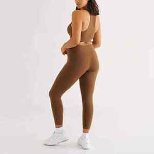 Custom Logo 2 Piece <b>Women's</b> Workout Clothes Tracksuit Sports Bra and Sweatpants Suit Unisex Gym Clothing Athletic Yoga Sets - Product Image 3