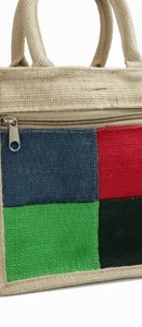 Bolsa de Yute para Almuerzo, Bolsa de Compras de Tela de Yute con Asa de Cuerda para Comestibles 10x10x5 - Product Image 3