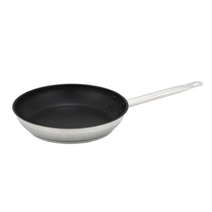 Stainless Steel Frying <b>Pan</b> Round With Plastic <b>Handle</b> No Coating For Gas And Induction Cooker Hand Wash Only - Product Image 4