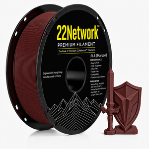 Filament PLA Marron 22Network 1,75 mm Bobine de 1 kg pour Imprimante 3D Industrielle Haute Vitesse 300 mm/s OEM ODM Direct Usine - Product Image 1