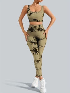 Conjunto de Yoga de 2 Piezas para Mujer, Ropa Deportiva, Ajuste Cómodo, Conjunto de Ejercicio de Yoga de Dos Piezas, Ropa de Yoga Elástica de Alto Rendimiento - Product Image 2