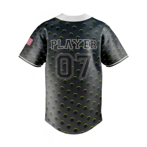 W4G Baseball Jersey Men's Polka Dot Design 100% <b>Polyester</b> Breathable Short Sleeve Custom Sport Apparel Adult Size - Product Image 6