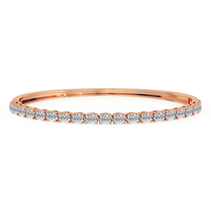Igi Certified Designer 14k/18k SOLID Gold Val Serenity Lab Diamond Openable <b>Bangle</b> <b>Bracelet</b> For Women And Girls Wear In Wedding - Product Image 5