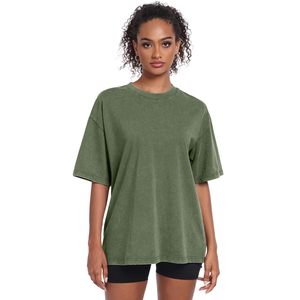 Camisetas Oversize Vintage para Mujer, Estilo Boyfriend, de Algodón Lavado al Ácido, Holgadas, para Gimnasio y Entrenamiento, de Manga Corta - Product Image 2