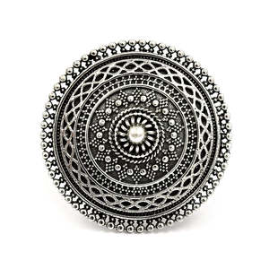 Antique Design Large Tribal Multi Strand Flower Charms <b>Ring</b> <b>Crafted</b> From 925 Sterling Silver Adjustable Design Bohemian <b>Ring</b> - Product Image 1