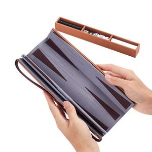 Juego de Mesa Plegable para Exteriores, Ajedrez y Backgammon, Hecho a Mano con Cuero PU, Duradero y de Lujo, Enrollable - Product Image 6