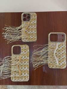 B H CRAFTS Funda de Teléfono Bordada con Cuentas de Vidrio Hechas a Mano, Tema de Ángel, Forma Rectangular Blanca, Poliéster, Punto de Cruz - Product Image 6