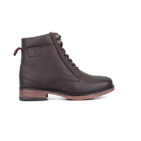 Bottes marron urbaines pour hommes – Chaussures décontractées contemporaines à lacets, robustes pour la marche et les voyages de week-end