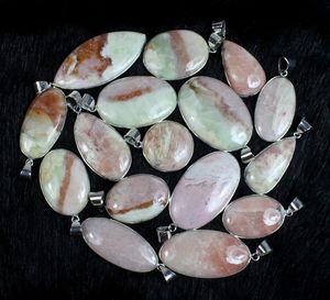 Amazing Morganite Calcite Gemstone Pendant Pendentif Plaqué Argent Wholesale Bezel Collection Pendant Calcite Stone Necklace - Product Image 6