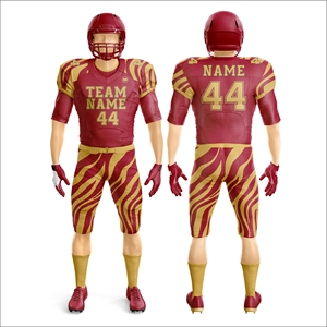 Sublimated Breathable American Football Uniform Set Half Sleeve Spring/Summer Custom Design Jersey <b>Pants</b> Bulk Teamwear Supplier - Product Image 1