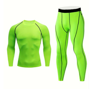 Combinaison de sport de compression noire pour homme EASYFIT INDUSTRIES, manches longues, col rond, séchage rapide, spandex, polyester, écologique, pull-over - Product Image 4