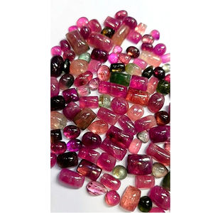 126 piezas de turmalina natural multicolor de 6 mm a 14 mm, cabujones ovalados, en forma de pera y octogonales, 580 quilates, lote Iroc Sales, gemas de buena calidad, US$464 - Product Image 6