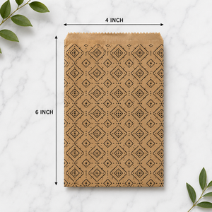 Kraft <b>Paper</b> Bags With <b>Leaf</b> Pattern Self Adhesive Seal Biodegradable Flat Gift Craft Bags - Product Image 3