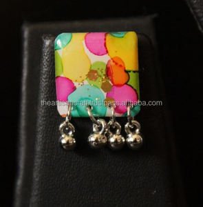 Multi-Color Resin Necklace Set Customized Color Floral Pattern Polished Finish Fashion Jewelry Embellished Ghungroo <b>Beads</b> - Product Image 6