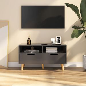Supporto TV grigio legno ingegnerizzato 35.4 "x 15.7" x 19.1 "dimensioni per un perfetto posizionamento TV - Product Image 1