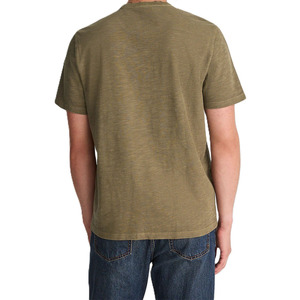 Camisetas de Hombre con Textura de Algodón Slub, Corte Regular, Manga Corta, Logotipo Personalizado, Producción de Ropa de Boutique, Camiseta Casual para Hombre - Product Image 3