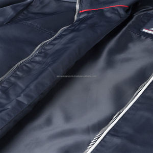 Custom Satin Street Style Varsity Bomber Baseball <b>Jacket</b> with Front Logo for Men - Product Image 2