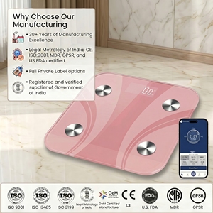 Smart Body Fat <b>Scale</b> Digital <b>Weight</b> Monitor with Bluetooth LED Display Rectangle Plastic Smart <b>Scale</b> for Body Composition Track - Product Image 2