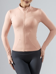 Chaqueta de Yoga para Mujer con Logotipo Personalizado, Sin Costuras, Capa Base Elástica y Transpirable, Chaqueta Deportiva para Fitness, Running, Entrenamiento y Gimnasio - Product Image 6