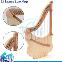 Rosewood 22 Strings Lute Harp With Customized Logo 22/34 Nylon String Music Instruments Harps for Beginners