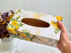 Caja de pañuelos de madera impresa UV de alta calidad para exhibición de marca, soporte de suministro al por mayor - Product Image 5