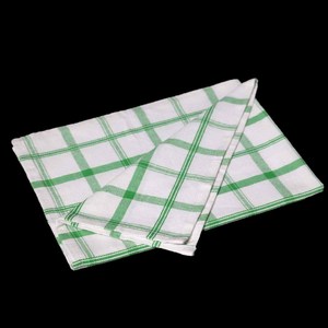 Serviette de cuisine tissée à carreaux teints en fil, 100 % coton, d'Inde, rouge et blanc, prix en ligne - Product Image 4