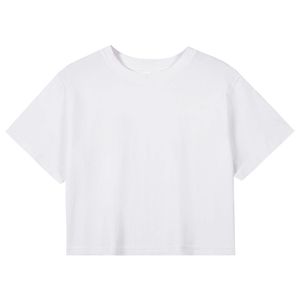 เสื้อยืดครอปแฟชั่นผู้หญิง OEM 210gsm สีดำ ผ้าฝ้าย สตรีทแวร์ สำหรับงานพิมพ์ - Product Image 5