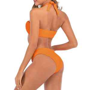 Maillots de bain push-up pour femmes de haute qualité, bikinis vert coquillage perlés, tissés, écologiques, séchage rapide, ensemble 2 pièces, sexy et élégant - Product Image 6
