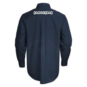 Camisas FR de Manga Larga al por Mayor, Camisa Ignífuga 100% Algodón para Hombre, Logotipo Personalizado, Ropa de Trabajo Reflectante Industrial - Product Image 2