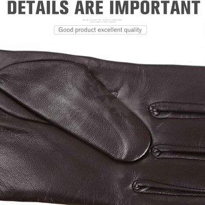 Guantes de Cuero Genuino Transpirables, Diseño Sencillo y Duradero, Pantalla Táctil, Cálidos, Flexibles, para Negocios, Casual, Deportes, Viajes - Product Image 3