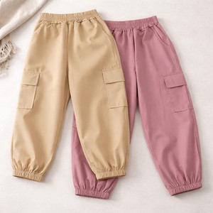 กางเกงคาร์โก้เด็กสไตล์วินเทจ ผ้าเฟรนช์เทอร์รี่ ล้างสีแบบแอซิดวอช สวมใส่สบายสำหรับเด็กชายและเด็กหญิง แฟชั่นสตรีทแวร์สุดเทรนดี้ กางเกงหลายกระเป๋า ขายส่ง - Product Image 3