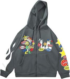 Sudaderas con capucha de moda con el logotipo de la marca Designs USA, sudaderas con capucha personalizadas con cremallera, impresión de alta calidad en algodón y forro polar, tallas personalizables. - Product Image 6