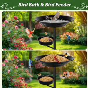 Comedero para Pájaros Silvestres de Metal de 4 Niveles con Base de 5 Puntas, para Uso en Exteriores, Decoración de Jardín - Product Image 4