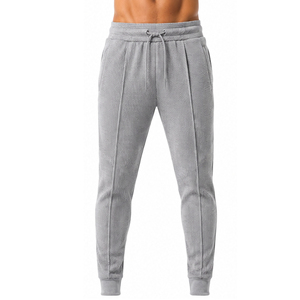 Wholesale <b>Mens</b> Slim Fit Waffle Knit <b>Trousers</b> Casual Textured Joggers <b>Elastic</b> Waist Drawstring Custom Fashion Bottoms <b>Mens</b> Soft - Product Image 3