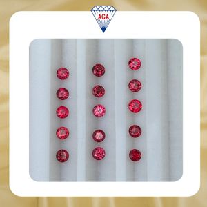 Espinela Roja Natural de la Mejor Calidad, Corte Brillante Redondo de 3mm, Color Rojo, Grado AAAA, Limpia, de Tanzania, Joyería Fina al por Mayor - Product Image 2