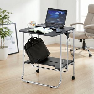 ชั้นวางของโลหะพับได้ MDF อุปกรณ์จัดระเบียบในห้องรับแขกสไตล์โมเดิร์นเฟอร์นิเจอร์โต๊ะกาแฟคอมพิวเตอร์ - Product Image 1