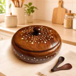Luxury Design Acacia Square Wooden Eco-Friendly Dishwasher Safe Spice Box Laser <b>Engraved</b> Lid Handmade Kitchen Spice Storage Set - Product Image 5