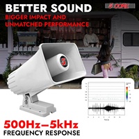 Haut-parleur de sonorisation 5 cœurs 6 pouces PA 200W, 4 pièces, type corne de bœuf, audio puissant 8 Ohm, toutes conditions météorologiques, intérieur/extérieur