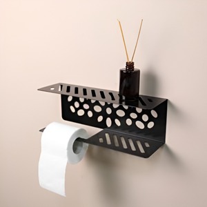 Support mural de salle de bain multifonctionnel pour serviettes et rangement de mouchoirs, boîte à mouchoirs et porte-serviettes – Offre Spéciale - Product Image 1