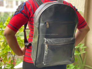 New Style Vintage Look Brown Crunch Leather Backpack Travel Backpack Office Leather Large Capacity Travel <b>Bag</b> <b>for</b> <b>Men</b> and Women - Product Image 5