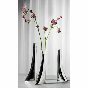 Elegante Florero de Metal de Acero Inoxidable, Moderno Florero Curvo para Flores, Centro de Mesa para Bodas, Fiestas, Oficina, Decoración de Escritorio, Regalo - Product Image 1