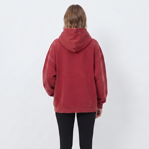 Haut à capuche de maternité et d'allaitement pour femme, coupe ample, délavé, 100% coton molletonné - Product Image 3