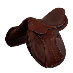 อานม้าหนังแท้ระดับพรีเมียม ยี่ห้อ International Saddlery โครงพลาสติก ฮาร์ดแวร์สแตนเลส SUS304 สำหรับขี่ม้าเดรสสาจและแข่งม้า - Product Image 2