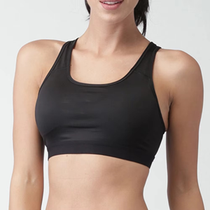 Sujetador deportivo para mujer, negro, estilo racerback, top corto con espalda abierta, ropa deportiva, diseño personalizado, proveedor mayorista OEM ODM - Product Image 3