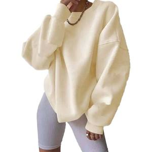 Sudaderas con capucha de felpa para mujer, cuello redondo, con logo personalizado, sudaderas con capucha tipo jersey para mujer, sudaderas extragrandes para mujer - Product Image 3