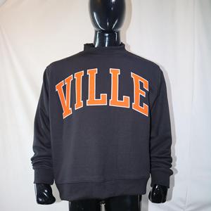 Sweat-shirts VILLE à col montant 450 GSM avec broderie personnalisée, coupe ample et carrée, en molleton 100% coton French Terry - Product Image 3