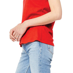 T-shirt basique pour femme très demandé, en coton respirant, coupe ajustée, manches courtes, personnalisation de marque, vente en gros, fabricant et fournisseur - Product Image 6
