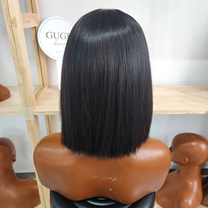 Vietnamese Human Hair Bundles Bone Straight with <b>Fringe</b> 100% Virgin Wig Human Hair Lace Front Wig 8-30 Inches - Product Image 3