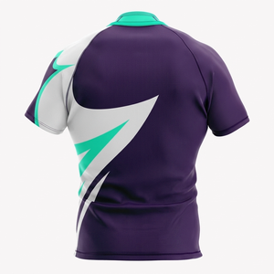 เสื้อรักบี้พิมพ์ลายแบบซับลิเมชั่น ผ้าระบายอากาศได้ดี สำหรับทุกเพศทุกวัย ไซส์พลัส ชุดกีฬาทีม ป้องกันแบคทีเรีย ซึมซับเหงื่อ - Product Image 5
