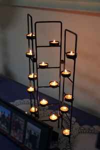 Portavelas de metal duradero para un atractivo decorativo de larga duración, frasco de vela único hecho a mano, ideal para opciones de regalo. - Product Image 2